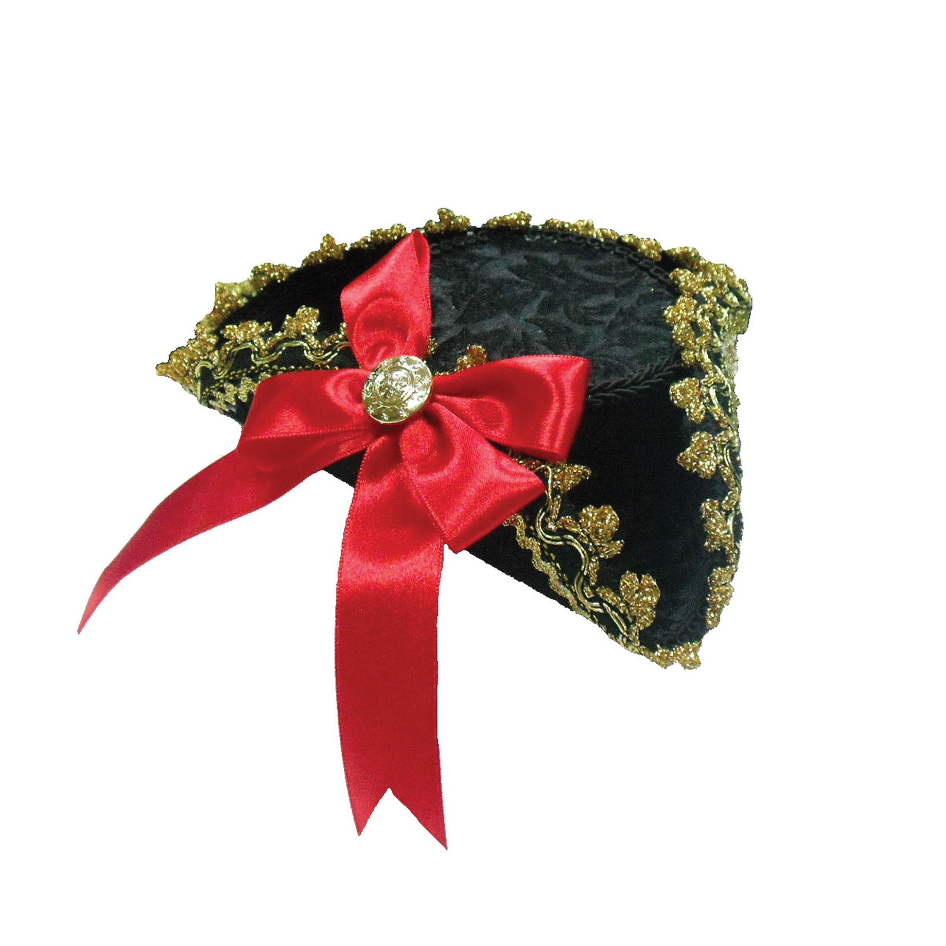 Tricorn Mini Hat + Red Bow Hats Unisex 1