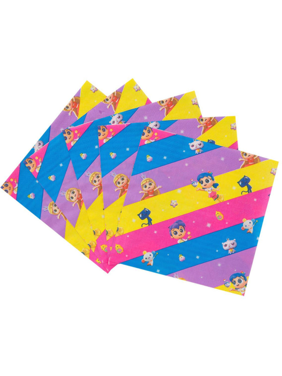 True and The Rainbow Kingdom Napkin Tableware Pack of 16 33x33cm 2