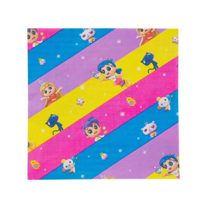 True and The Rainbow Kingdom Napkin Tableware Pack of 16 33x33cm 1