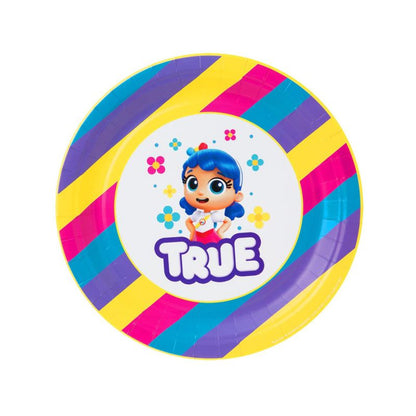 True and The Rainbow Kingdom Tableware Party Plate Pack Of 8 23cm Diameter 1