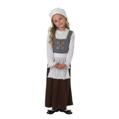 Tudor Girl Costume Dress with Apron 1