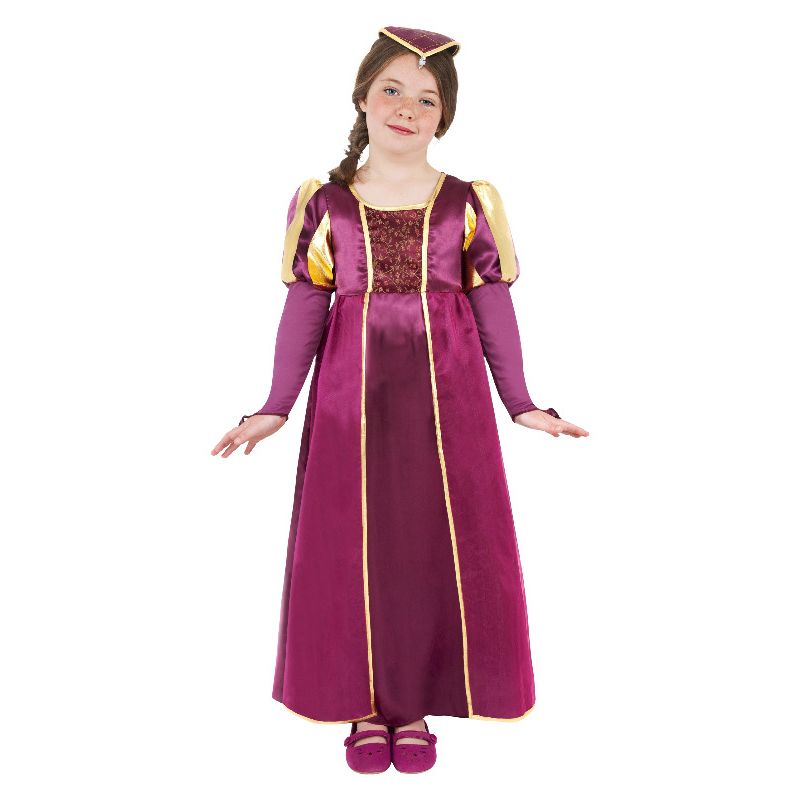 Tudor Girl Costume Purple Child 1