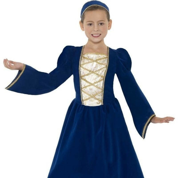 Tudor Princess Girl Costume Kids Royal Blue_1