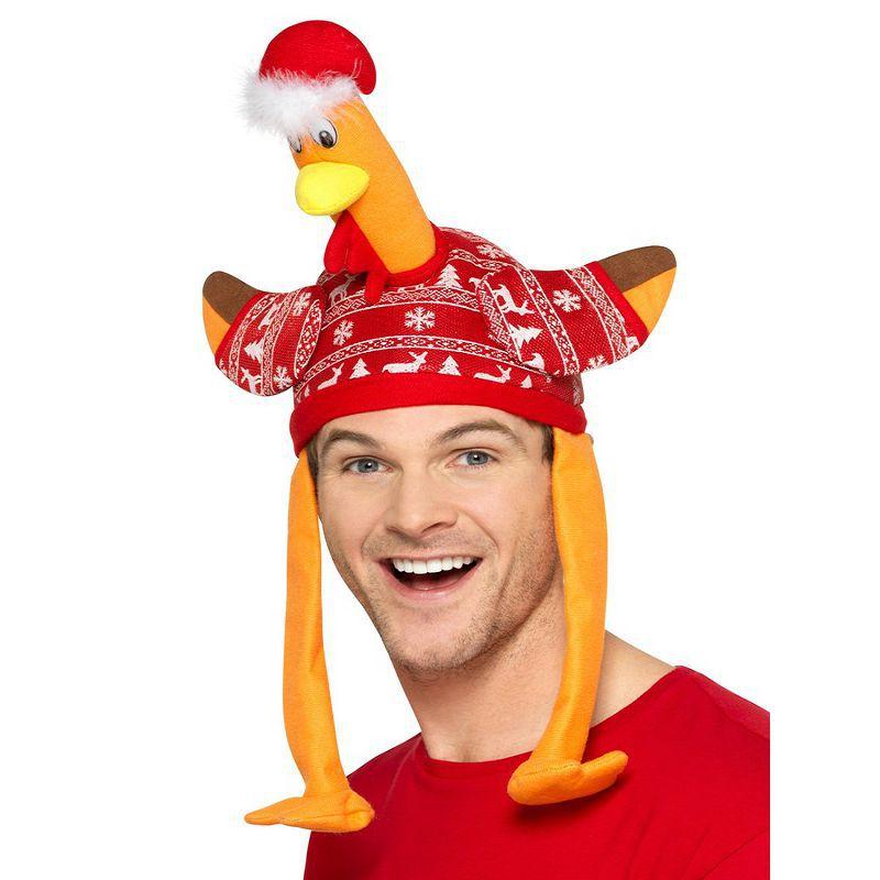 Turkey Hat Adult Red_1