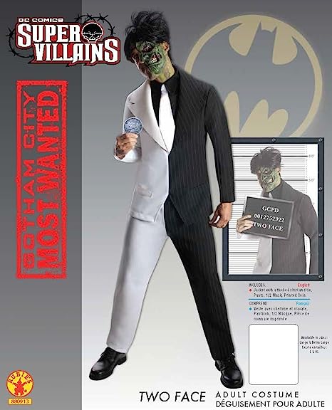 Two Face Costume Mens DC Batman Super Villains 2