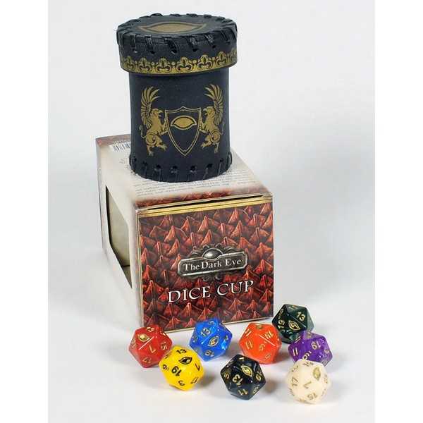 The Dark Eye: Dice Cup with 8 D20s