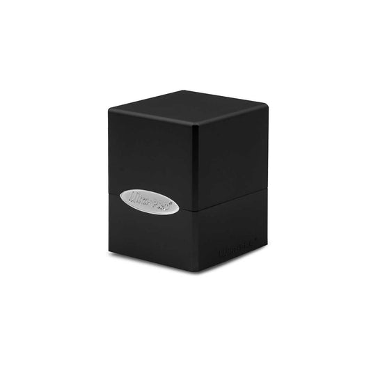 Satin Cube Deck Box Jet Black Deck Box by Ultra Pro 1