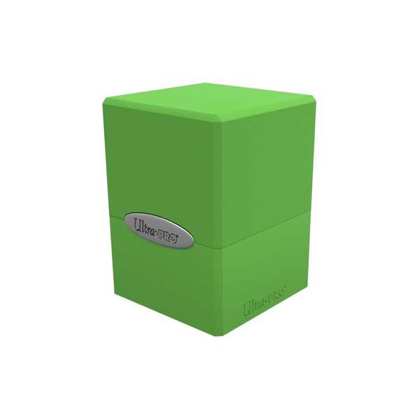 Satin Cube Deck Box - Lime Green 1