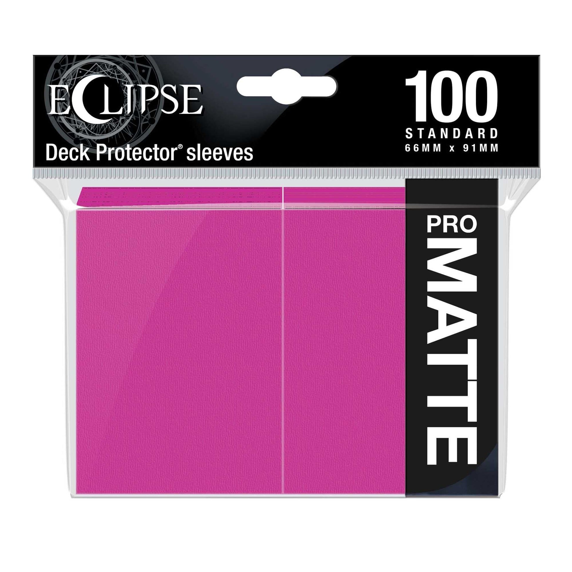 Eclipse Matte Standard Card Sleeves Hot Pink 100 Card Sleeve 1