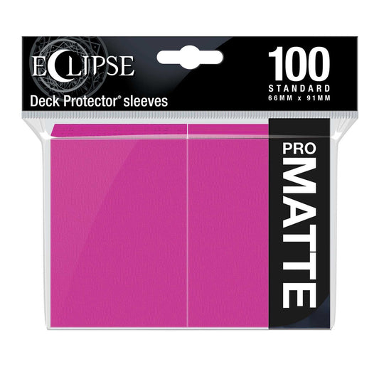 Eclipse Matte Standard Card Sleeves Hot Pink 100 Card Sleeve 1