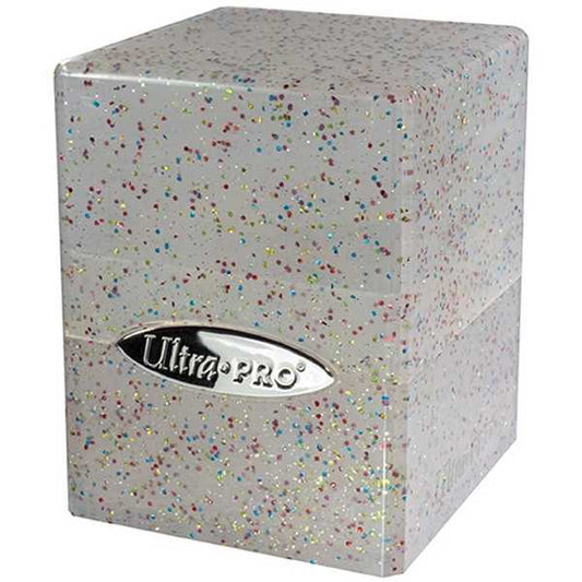 Satin Cube Deck Box - Glitter Clear 1