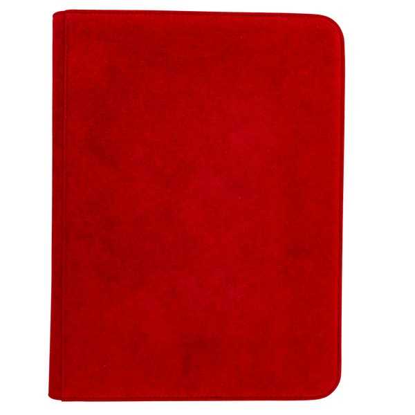 Vivid Deluxe 9-Pocket Zippered PRO-Binder - Red 1