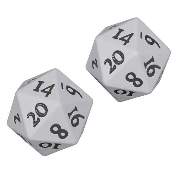 Vivid Heavy Metal Dice: White