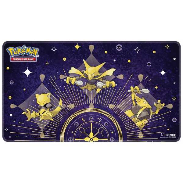 Ultra PRO - Abra Evolutions Stitched Officially Licensed Pokemon Cards Playmat, Collectible Trading Tabletop Card Game Protection Accessory Abra Kadabra Alakazam Themed Gaming Surface playmat 1
