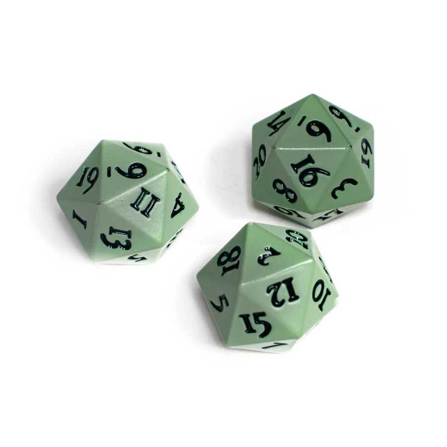 Vivid Heavy Metal D20 Dice - Cool Matcha 1