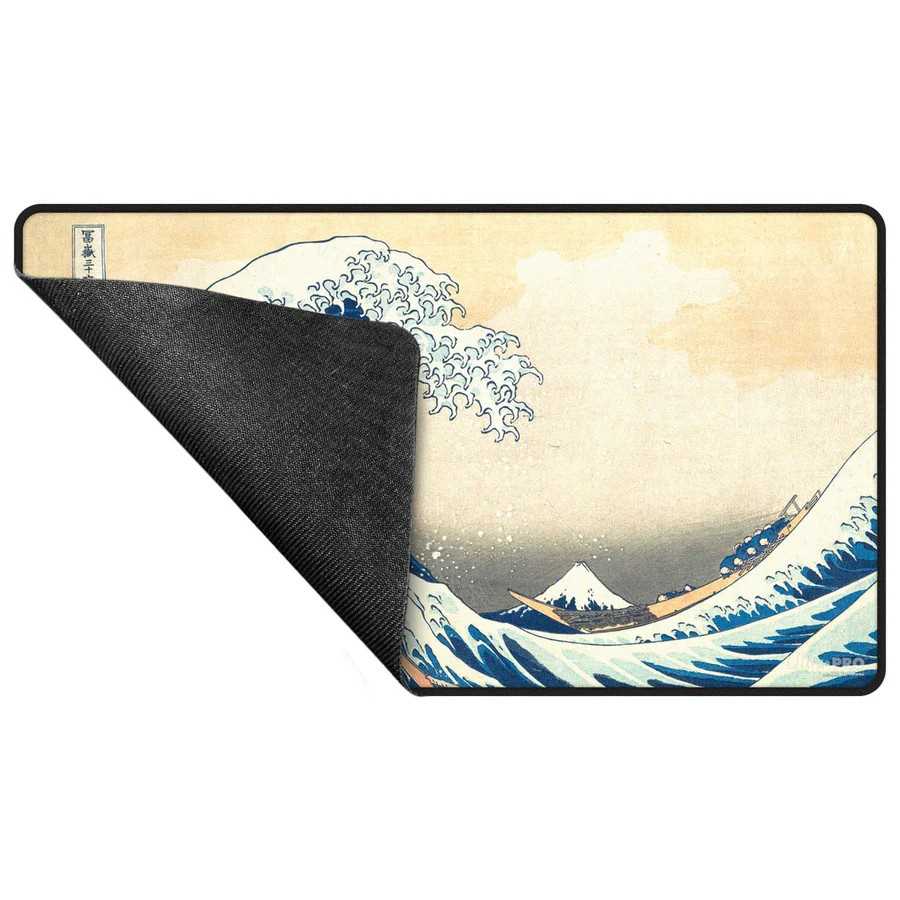The Great Wave off Kanagawa Black Stitched Playmat 2