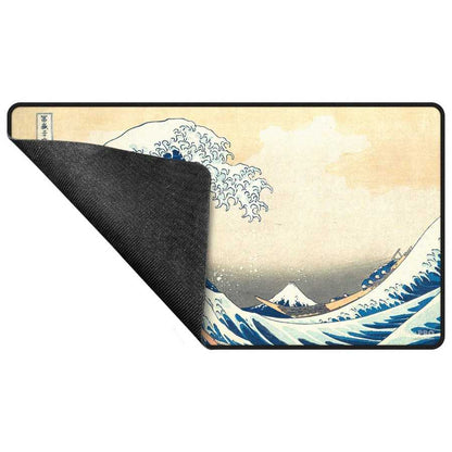 The Great Wave off Kanagawa Black Stitched Playmat 2