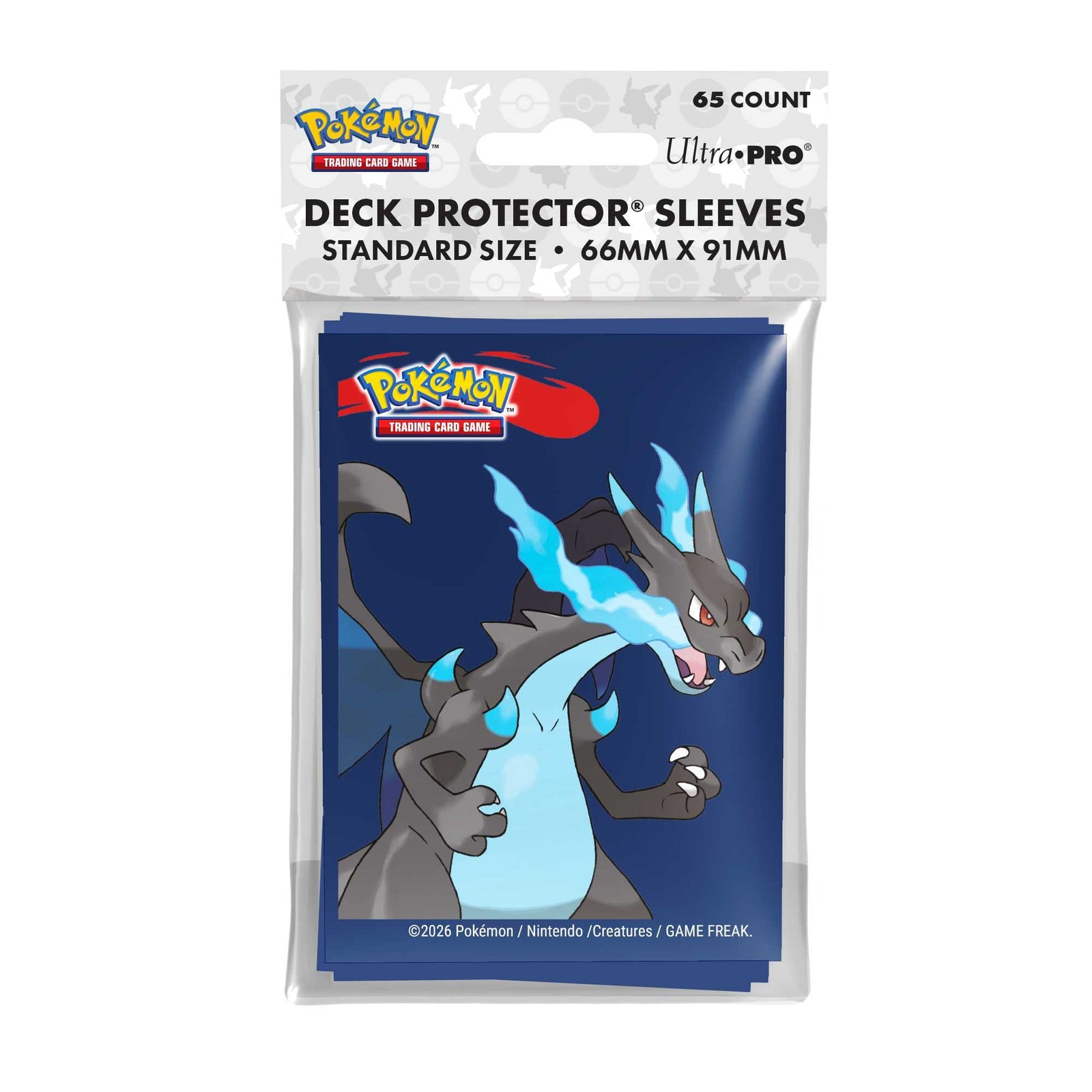 Pokemon Mega Charizard X 65 Count Deck Protector Sleeves