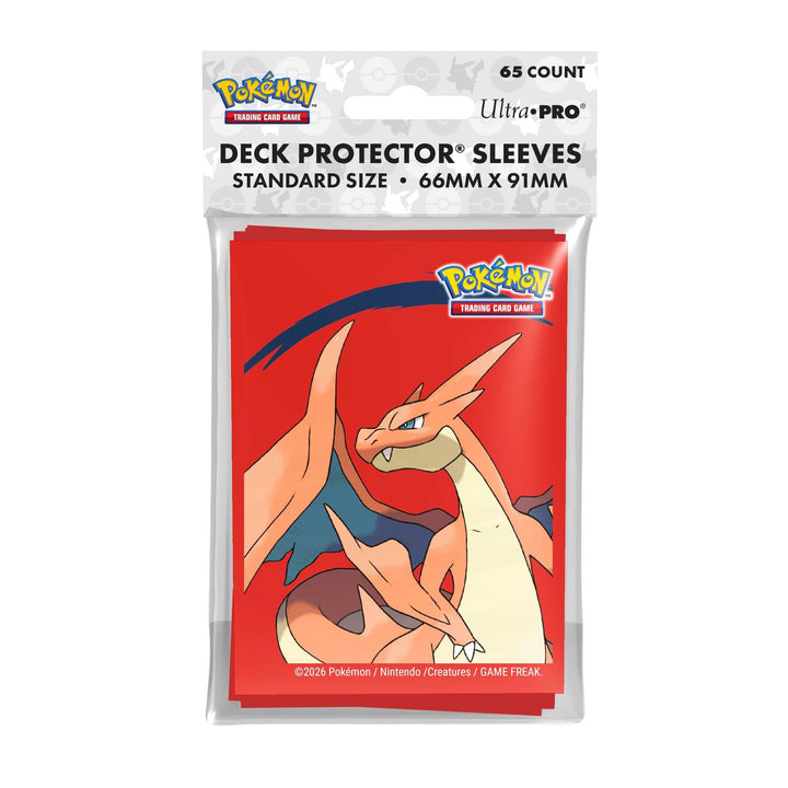 Pokemon Mega Charizard Y 65 Count Deck Protector Sleeves Card Game Accessory