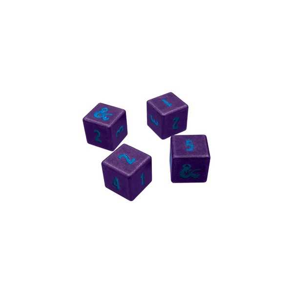 D&D Phandelver Campaign 4D6 Heavy Metal Dice - Royal Purple and Sky Blue