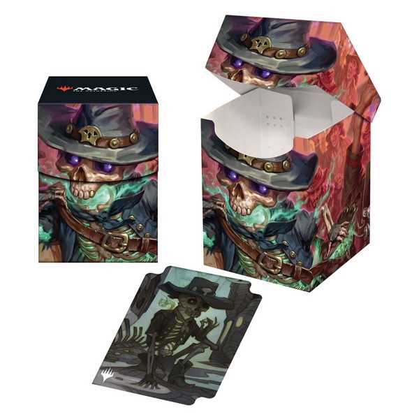 Magic The Gathering Outlaws of Thunder Junction 100+ Deck Box Key Art 1 Tinybones Pickpocket 1
