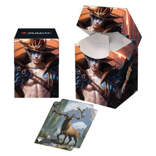 Magic The Gathering Outlaws of Thunder Junction 100+ Deck Box Key Art 4 Oko the Ringleader 1