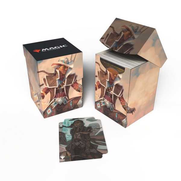 Magic The Gathering Outlaws of Thunder Junction 100+ Deck Box Key Art 5 Annie Flash the Veteran 1