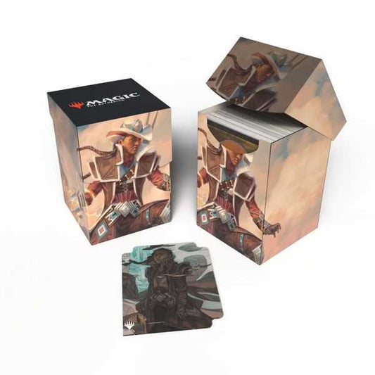 Magic The Gathering Outlaws of Thunder Junction 100+ Deck Box Key Art 5 Annie Flash the Veteran 1