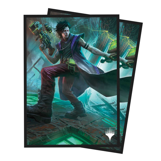 MTG Duskmourn 100ct Deck Protector Sleeves Commander Winter Cynical Opportunist 1