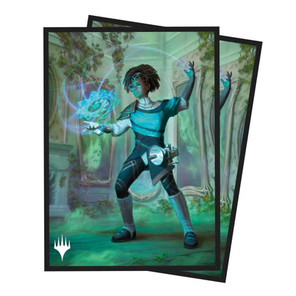 MTG Duskmourn 100ct Deck Protector Sleeves Commander Zimone Mystery Unraveler 1