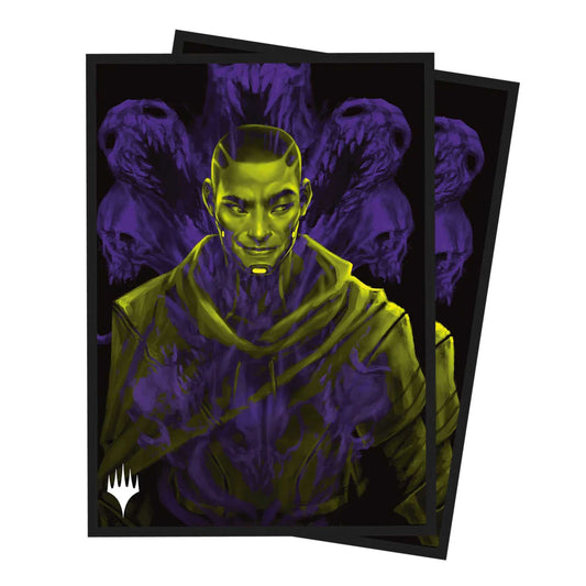 Magic The Gathering Duskmourn 100ct Deck Protector Sleeves Kaito Bane of Nightmares 1