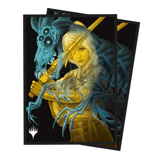 Magic The Gathering Duskmourn 100ct Deck Protector Sleeves Wandering Rescuer 1