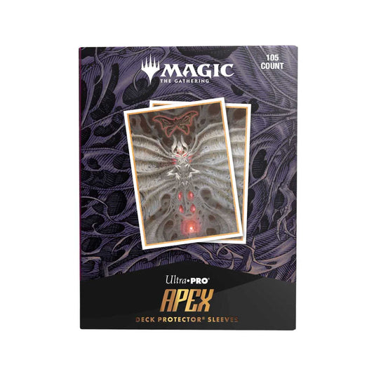 Magic The Gathering Duskmourn 105ct Apex Deck Protector Sleeves Set Creepy Symbol 1