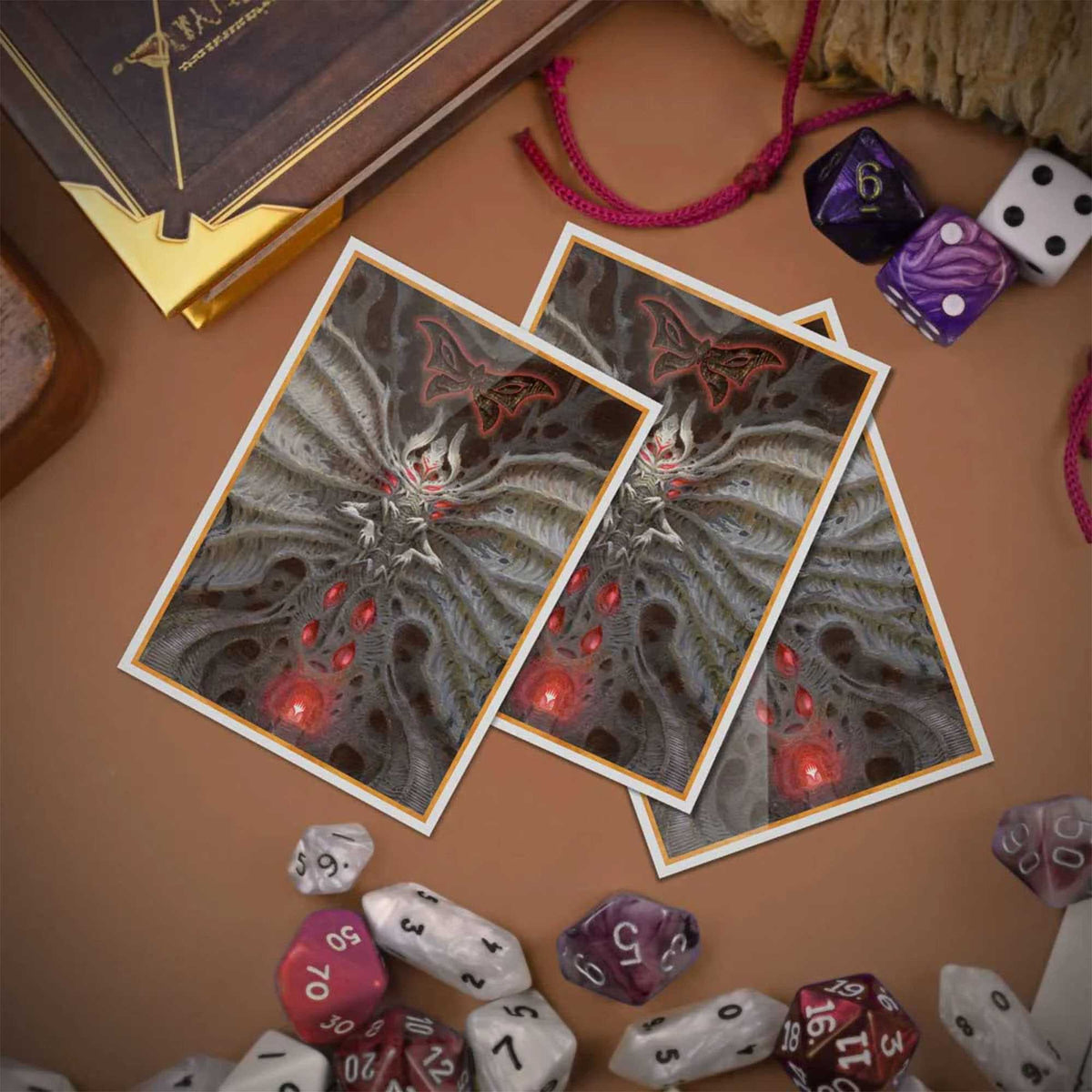 Magic The Gathering Duskmourn 105ct Apex Deck Protector Sleeves Set Creepy Symbol 2
