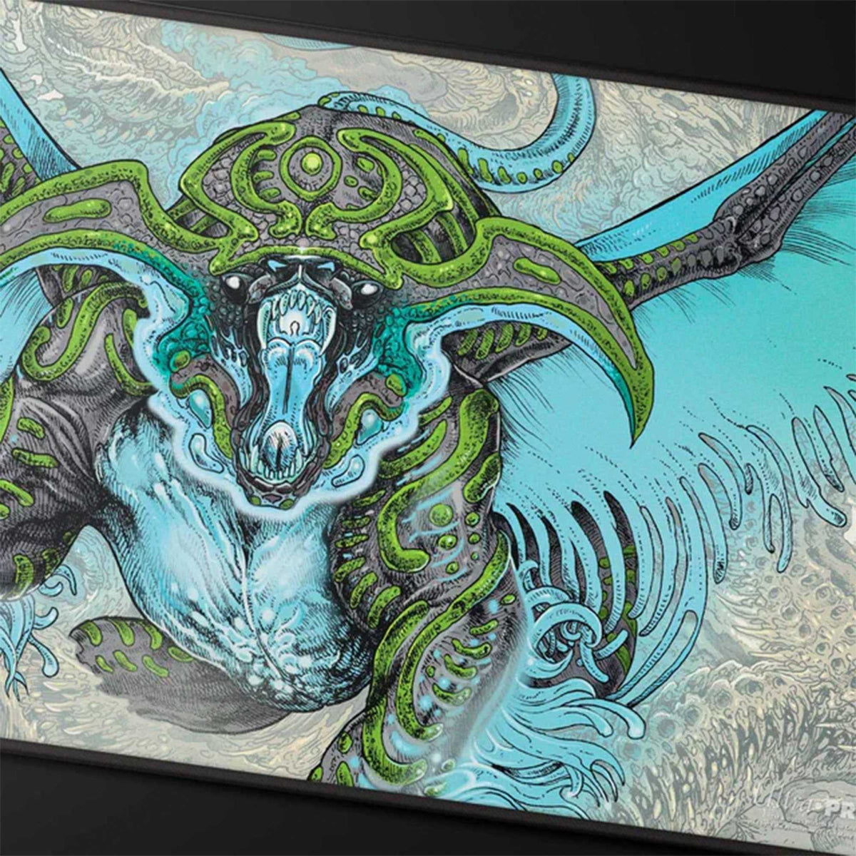 Magic: The Gathering - Return to Tarkir Black Stitched Playmat - Temur 3