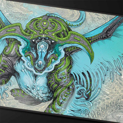 Magic: The Gathering - Return to Tarkir Black Stitched Playmat - Temur 3
