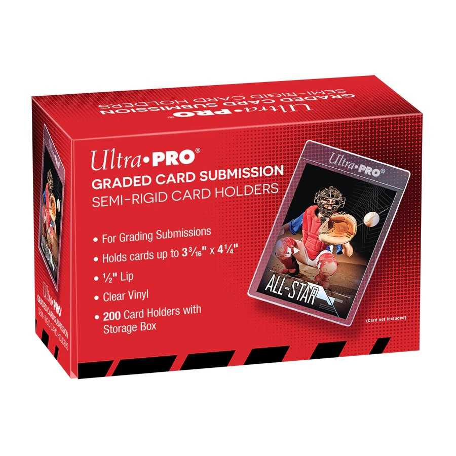 Ultra Pro Graded Card Submission Semi-Rigid Card Holder 1/2inch Lip Tall Sleeves (200ct) 1