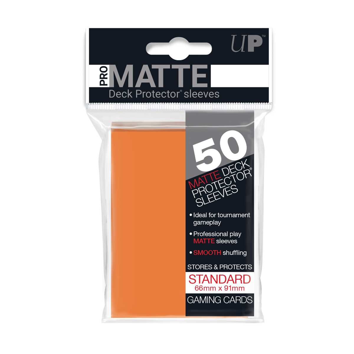 Matte Deck Protectors 50CT Orange Card Sleeve by Ultra Pro 1