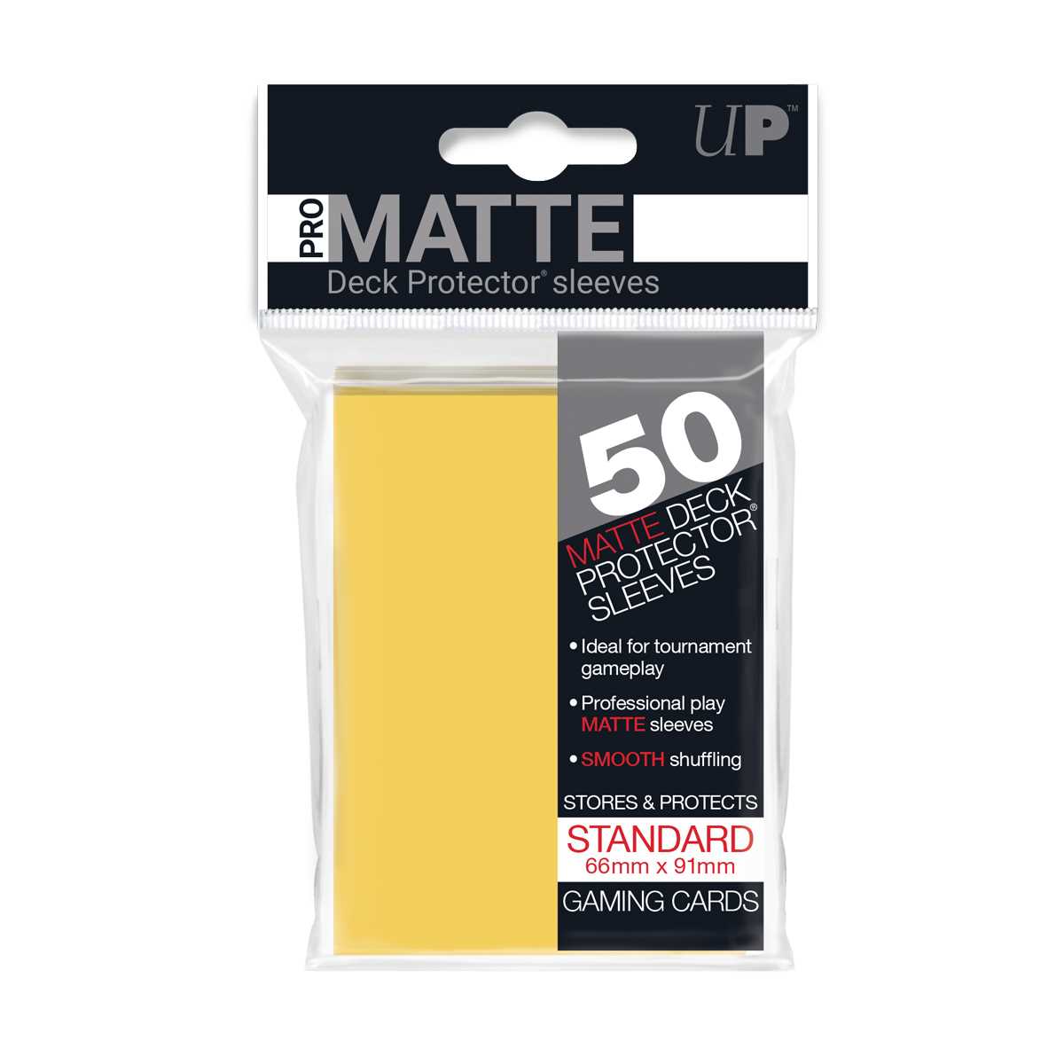 Matte Deck Protectors 50CT Yellow Card Sleeve by Ultra Pro 1