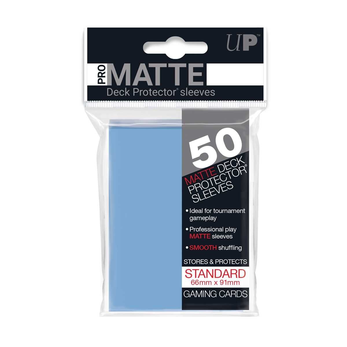 Matte Deck Protectors 50CT Light Blue Card Sleeve by Ultra Pro 1