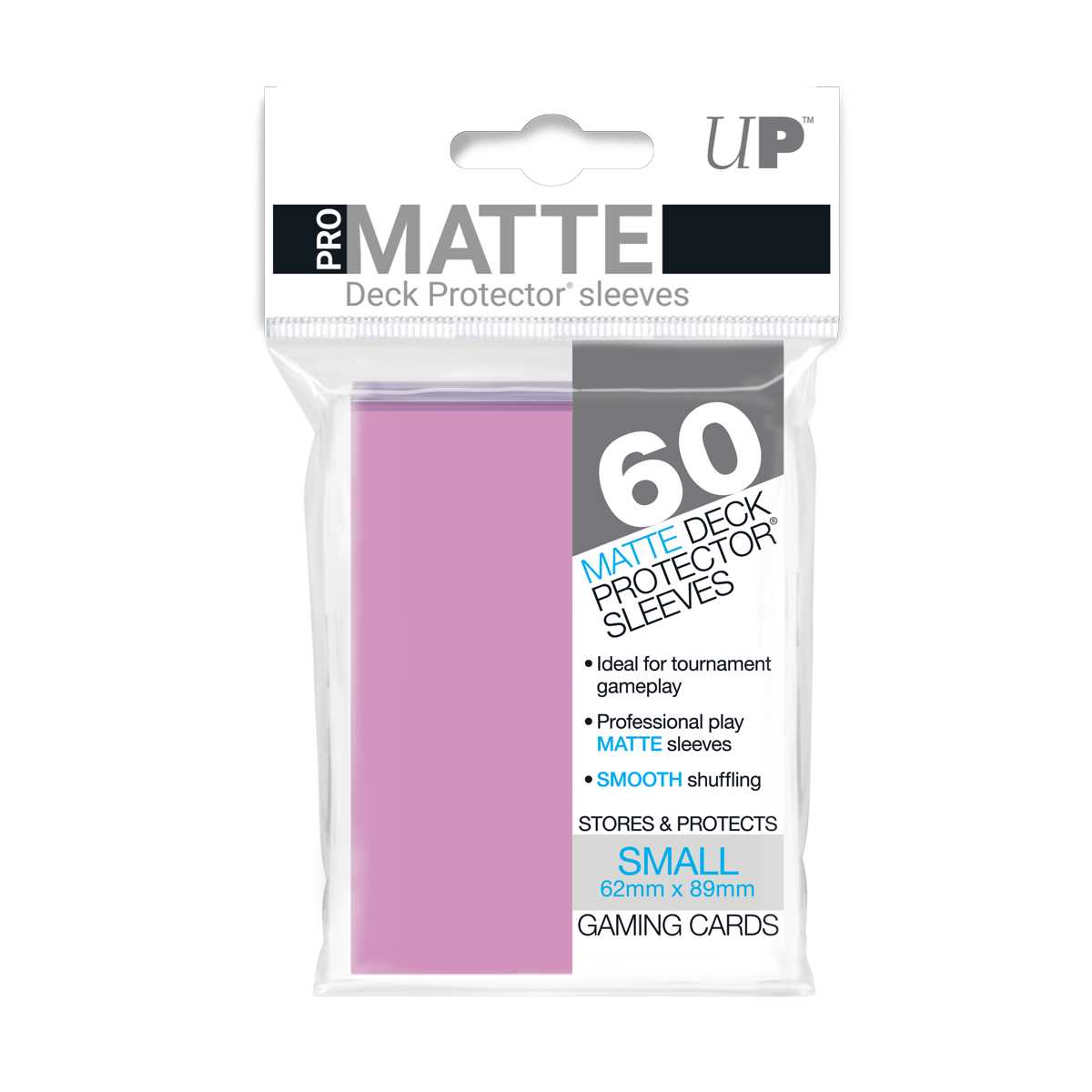Ultra Pro Pro Matte Small Deck Protector Sleeves Pink 60 Count Card Game Accessory