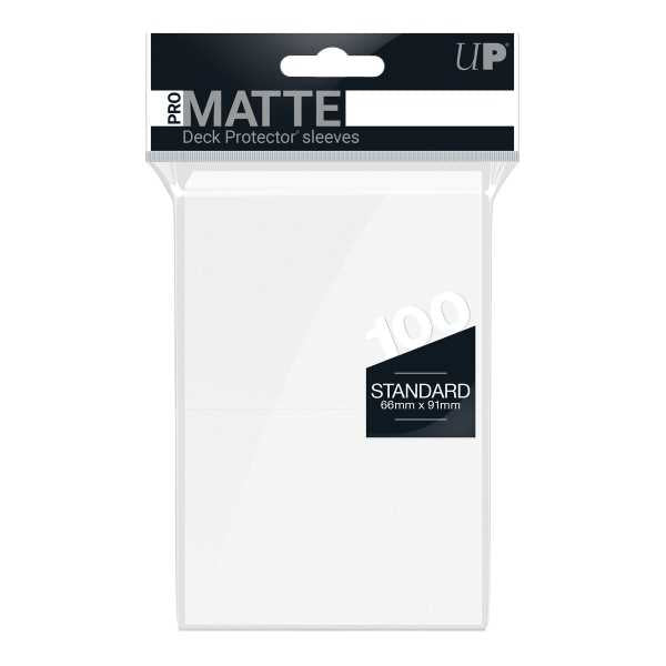 Matte Standard Card Sleeves White 100 Card Sleeve by Ultra Pro 1