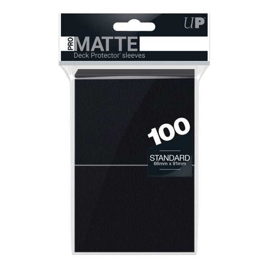 Matte Standard Card Sleeves Black 100 Card Sleeve by Ultra Pro 1