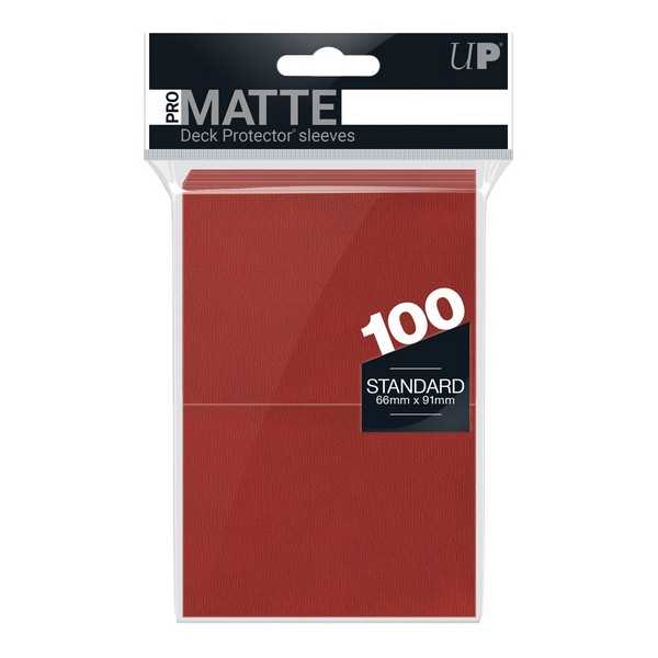 Matte Standard Card Sleeves Red 100 Card Sleeve by Ultra Pro 1