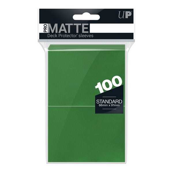Matte Standard Card Sleeves Green 100 Card Sleeve by Ultra Pro 1