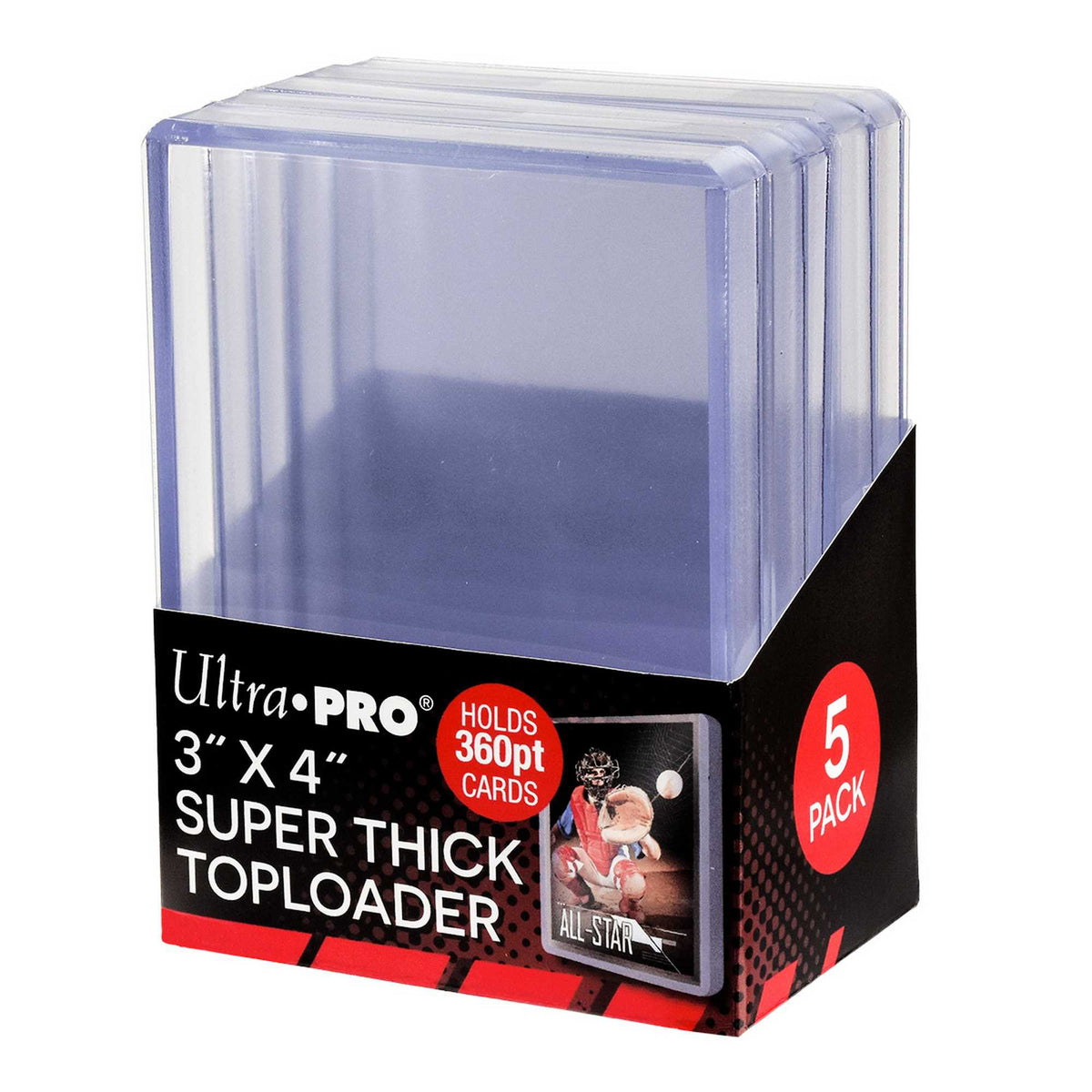 3in x 4in Super Thick 360pt Toploaders 5 Pack 1
