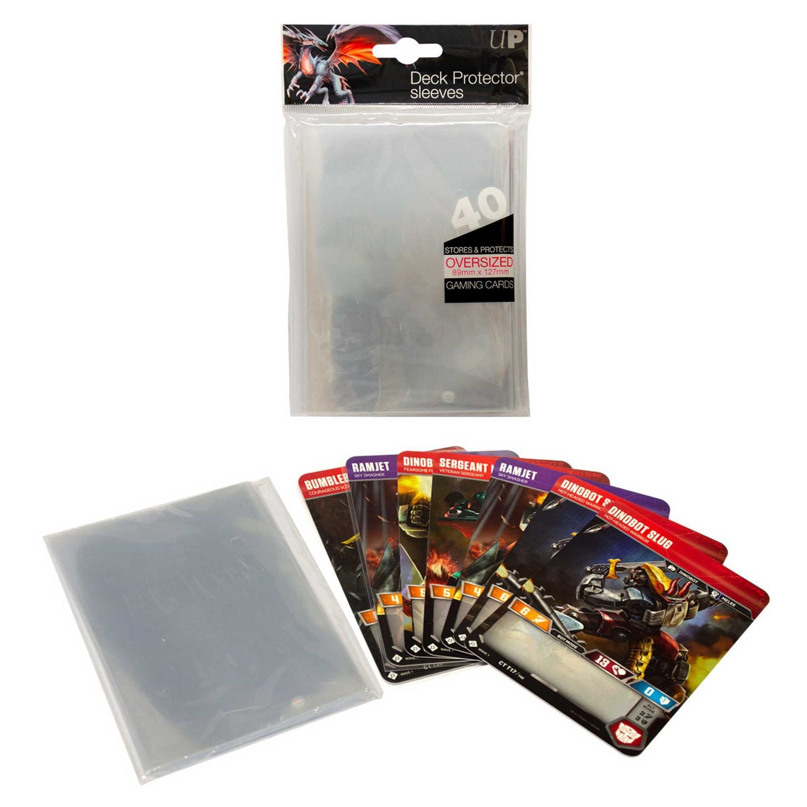 Oversized Clear Top Loading Deck Protector Sleeves (40) 1