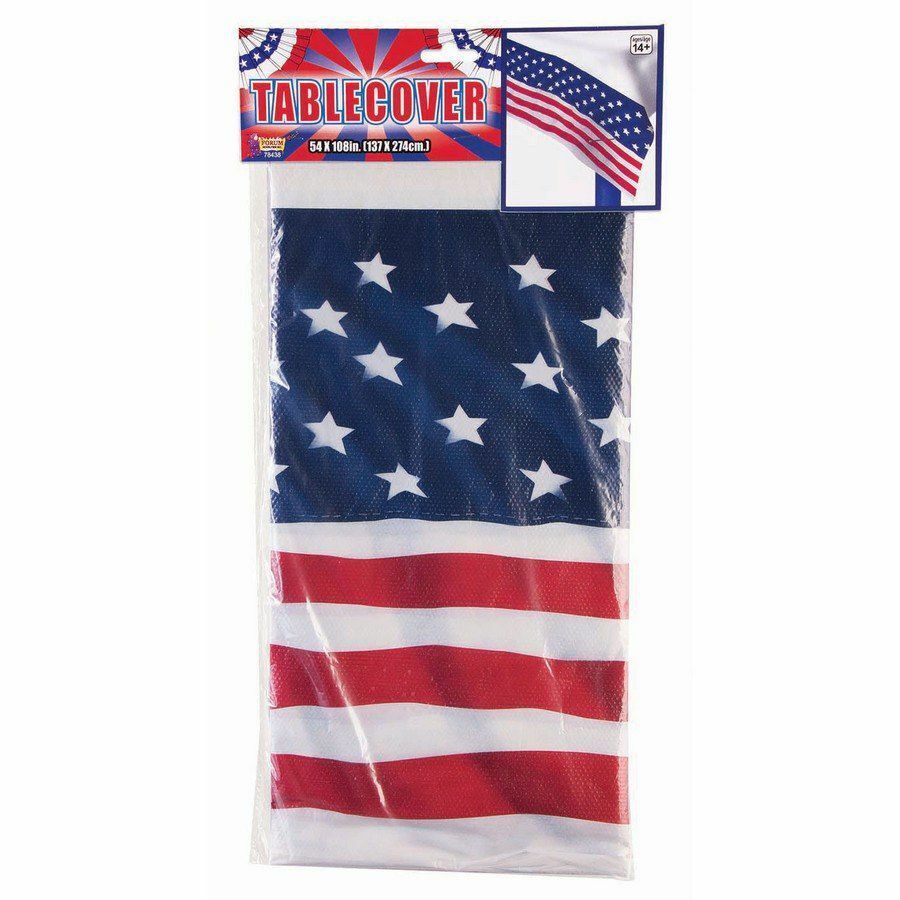 Size Chart USA Flag Table Cover Stars and Strips Tableware