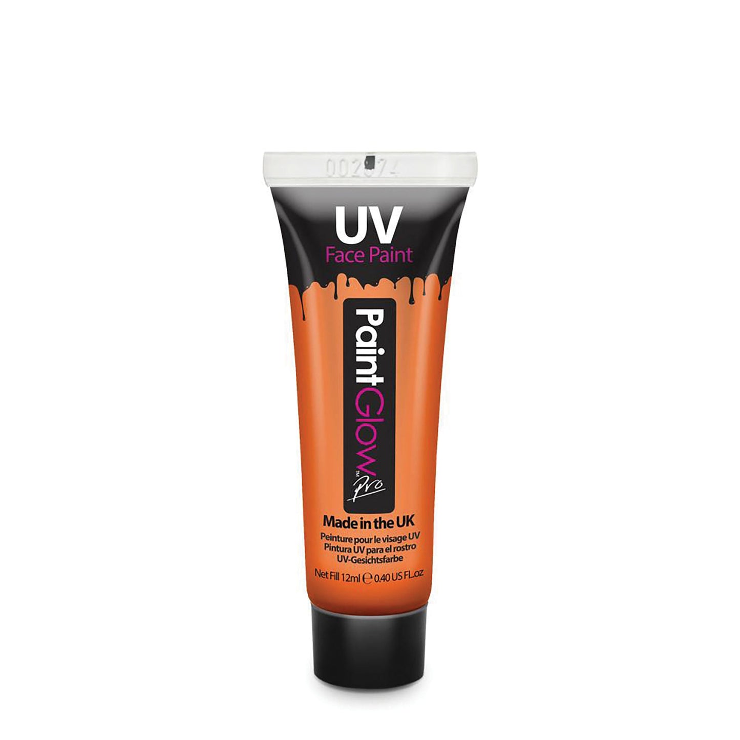 UV Neon Face + Body Paint Orange 10ml Make Up Unisex 1