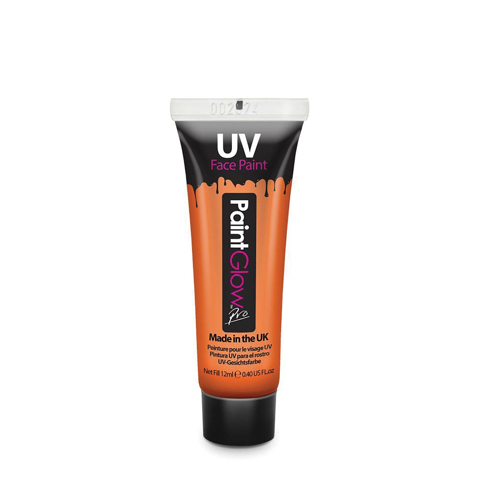UV Neon Face + Body Paint Orange 10ml Make Up Unisex 1